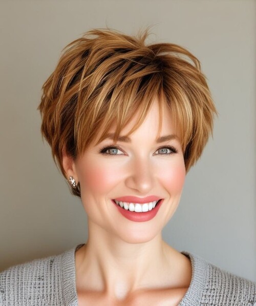 Modern Mushroom Cut with Full Fringe