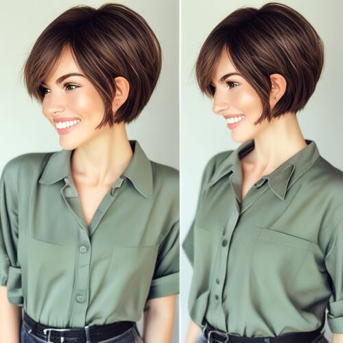 Pixie-Bob with Angled Side Bangs