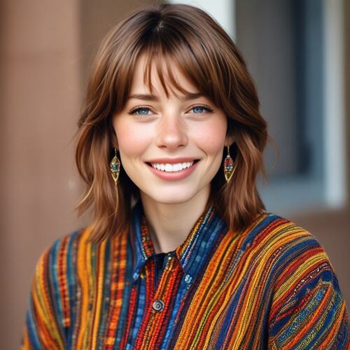 Airy Bob with Light, Wispy Fringe