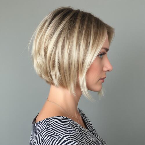 Cropped Bob with a Side Part