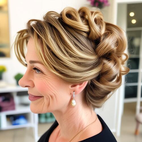 Romantic Updo for Women Over 50