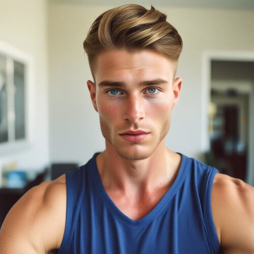 Slick Pompadour with Undercut for Men