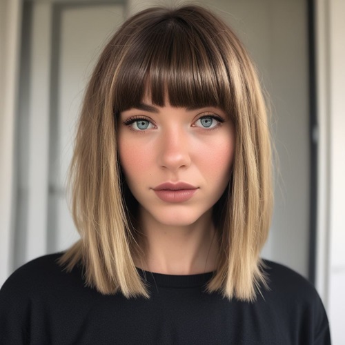 Blunt Bob With Bangs