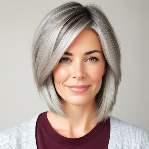 Side-Parted Long Bob