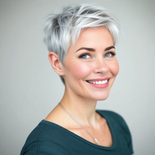 Textured Silver Pixie