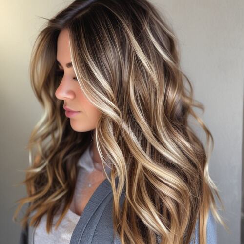 Ash Brown with Golden Blonde Touches