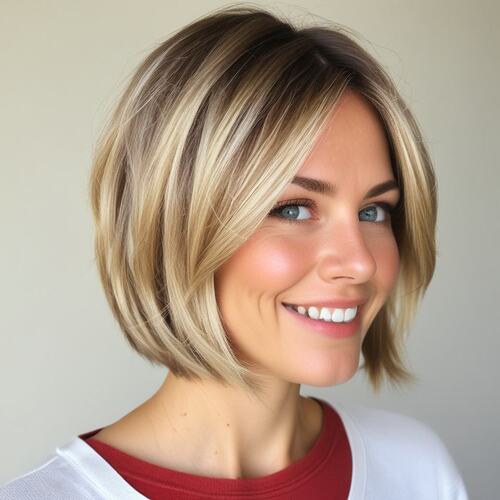 Chin-Length Bob with Layers