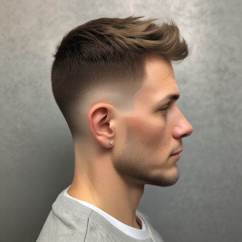 Curly Hair with Taper Fade