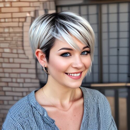 Textured Pixie Bob with Highlights