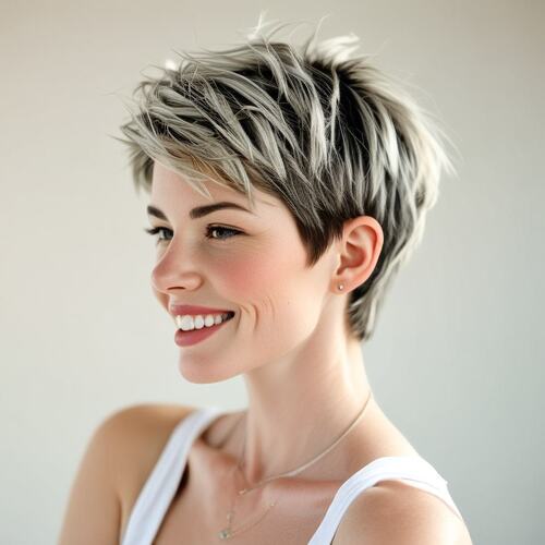 Bold Spiky Layered Pixie