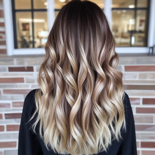 Cool Ash Brown with Soft Sandy Blonde Highlights