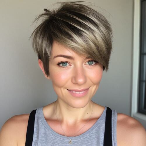 Wispy Layered Pixie for a Light Look