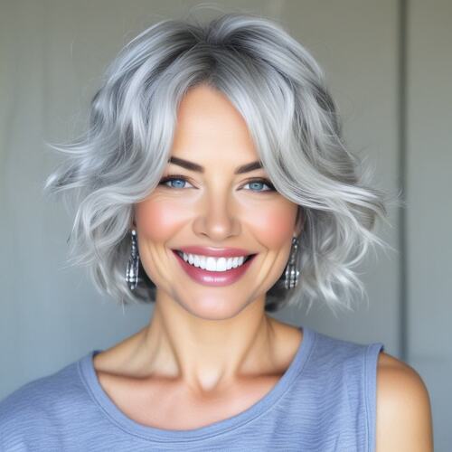 Wavy Silver Bob