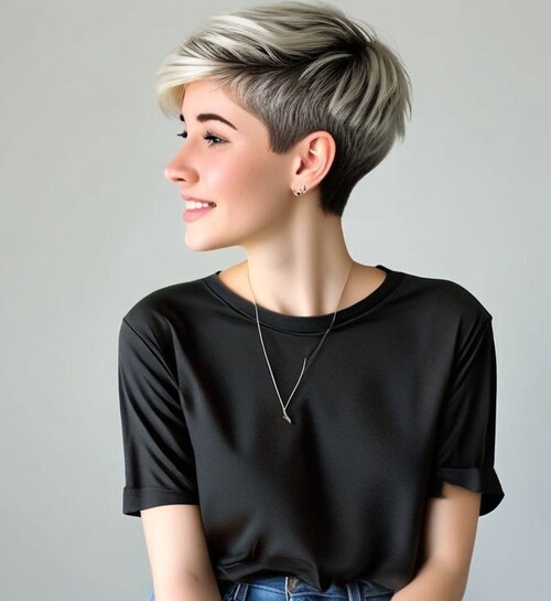 Tousled Pixie with Volume