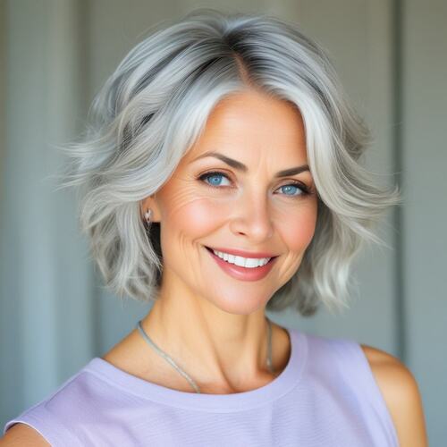 Voluminous Side-Parted Bob