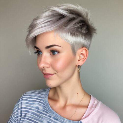 Pixie with a Disconnected Undercut