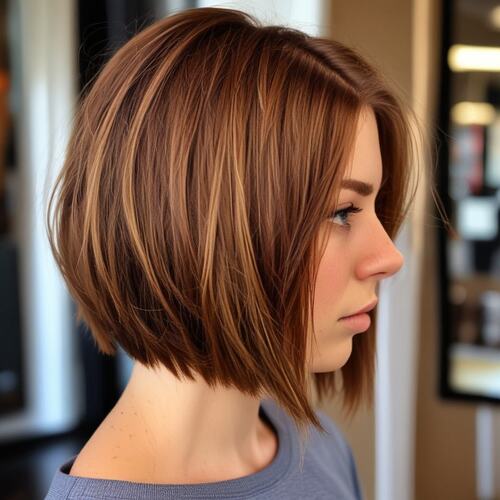 Angled Bob with Extended Layers