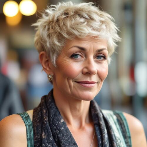 Silver Pixie on Woman Over 50