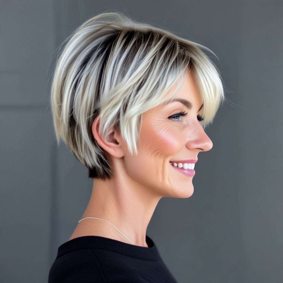 Tousled Platinum Pixie Bob