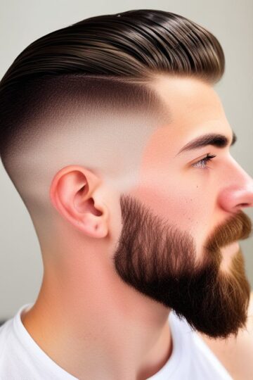 side part with a defined high fade.