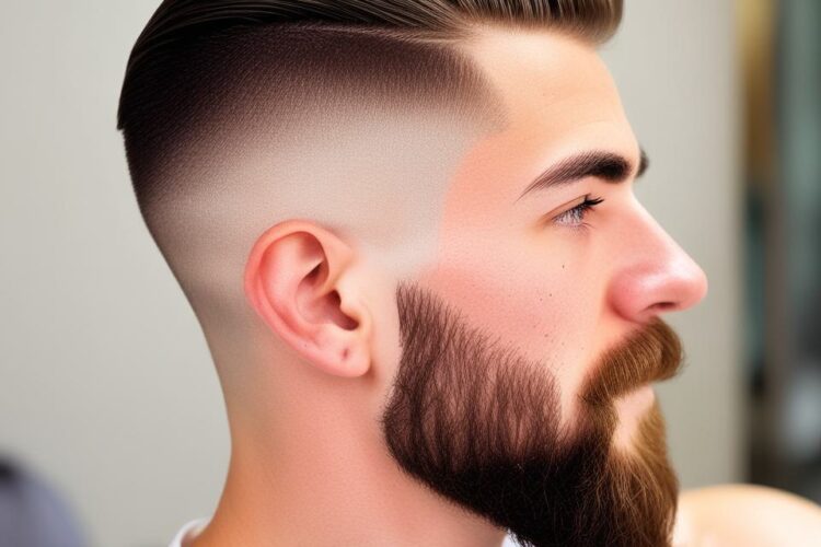 side part with a defined high fade.