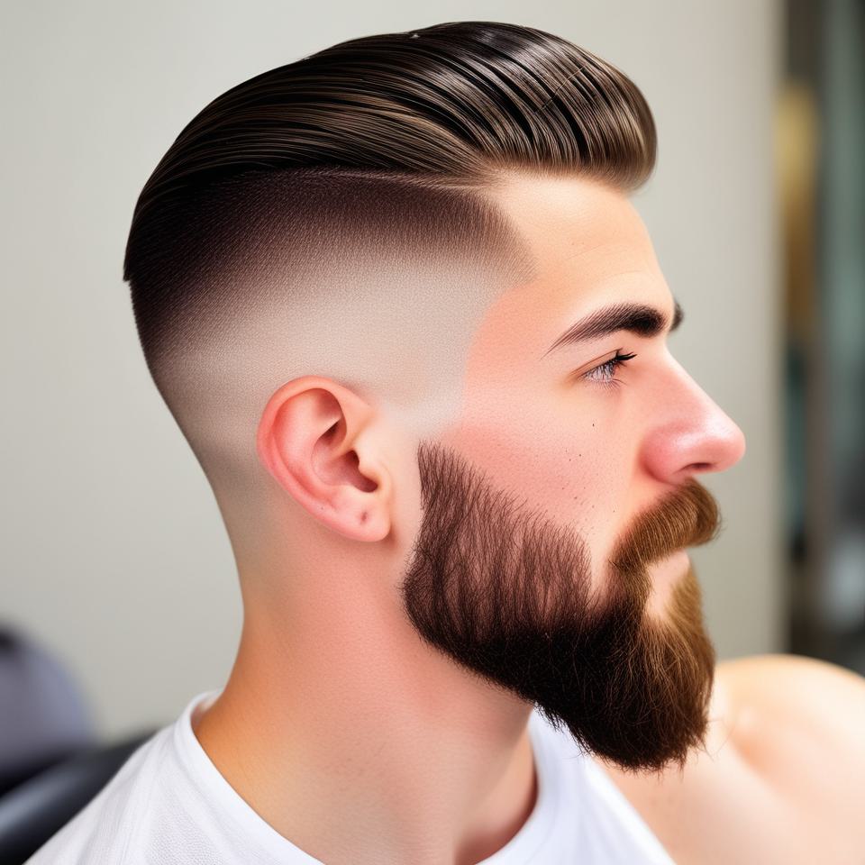 Defined Side Part with High Fade