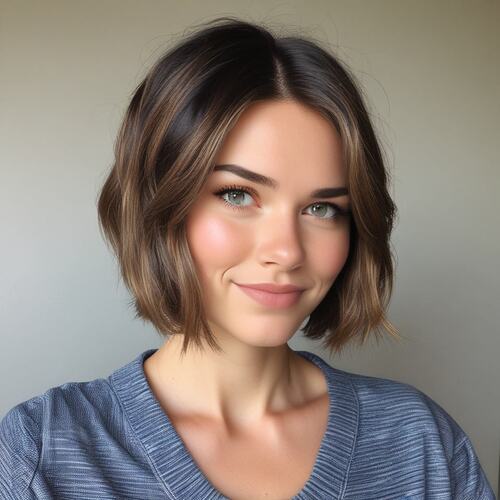 Chin-Length Bob with Subtle Highlights