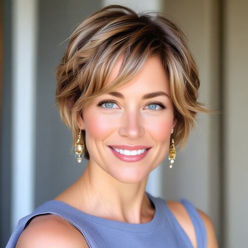 Wavy Pixie Bob with Layers