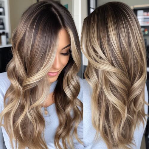 Walnut Brown with Sandy Blonde Touches