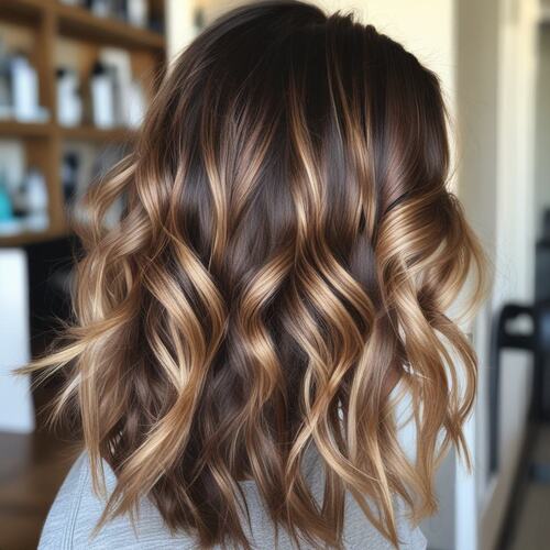 Espresso Brown with Caramel Highlights