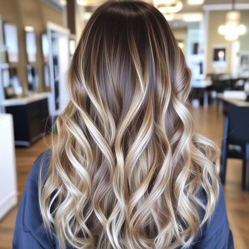 Chocolate Brown with Platinum Blonde Ombre