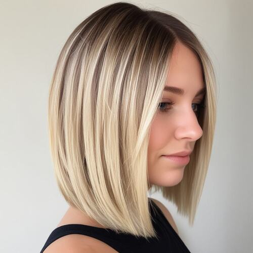 Sleek Long Bob with Subtle Layers