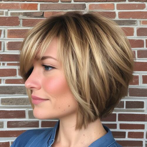 Classic Layered Bob for Added Volume