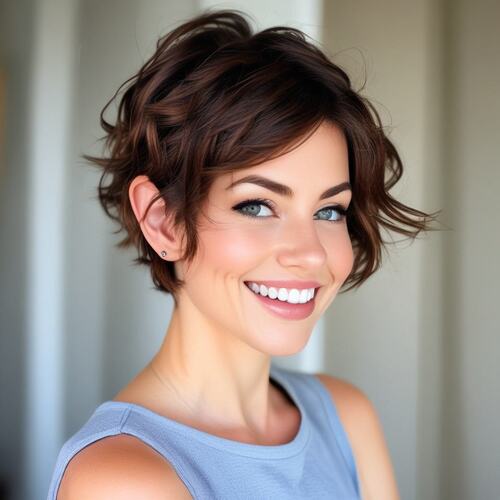 Messy Wavy Pixie Bob