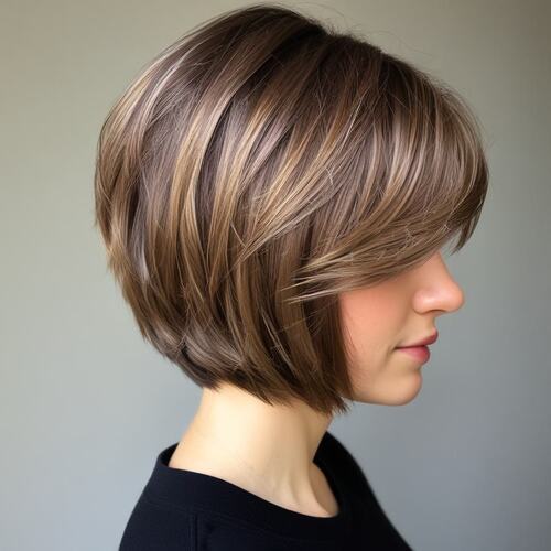 Short Feathered Bob with Texture